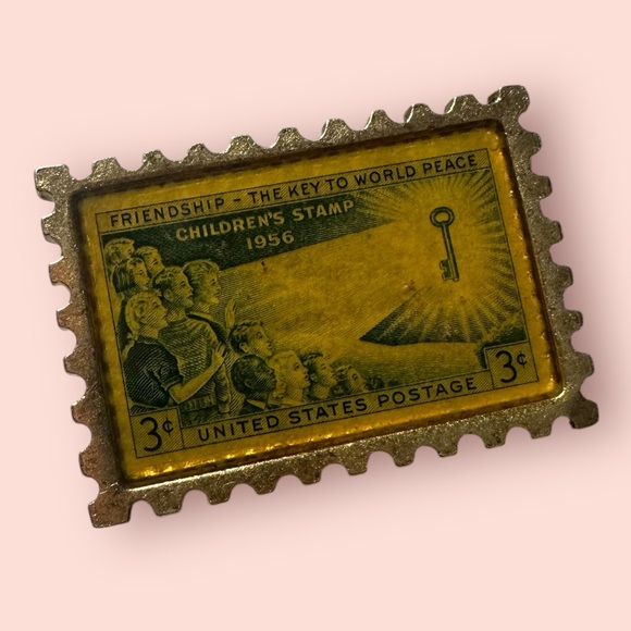 Vintage Nony New York Vintage Tie Clips Postage Stamp Design - Picture 9 of 12